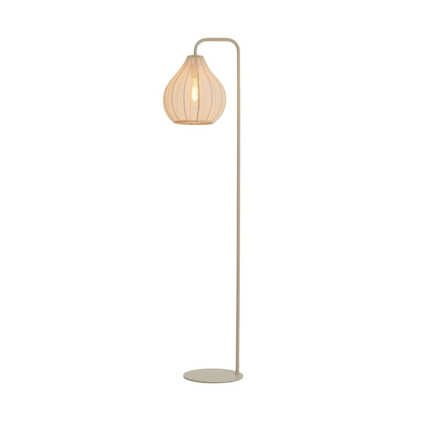 Béžová stojacia lampa s textilným tienidlom (výška 156,5 cm) Elati – Light & Living