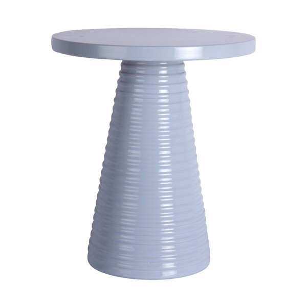 Kovový okrúhly odkladací stolík ø 40 cm Catania Ribbed – Leitmotiv