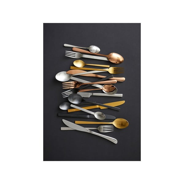 Oceľový príbor v matne striebornej farbe 16 ks – Bitz-image-2