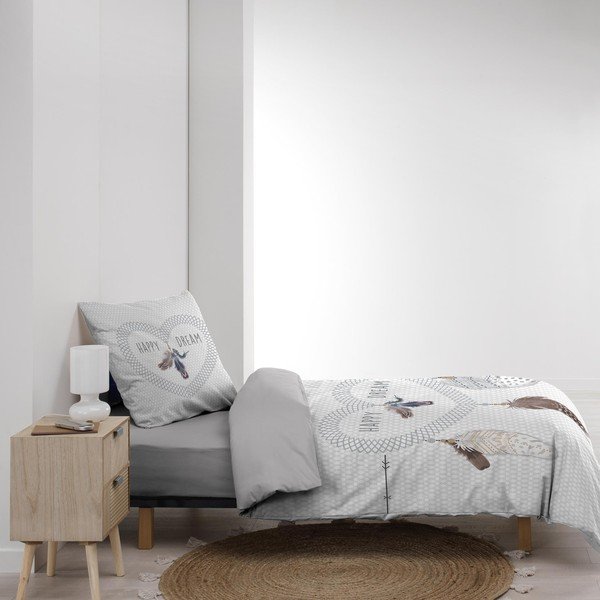 Biele bavlnené obliečky na jednolôžko 140x200 cm Happy Dream – douceur d'intérieur-image-4