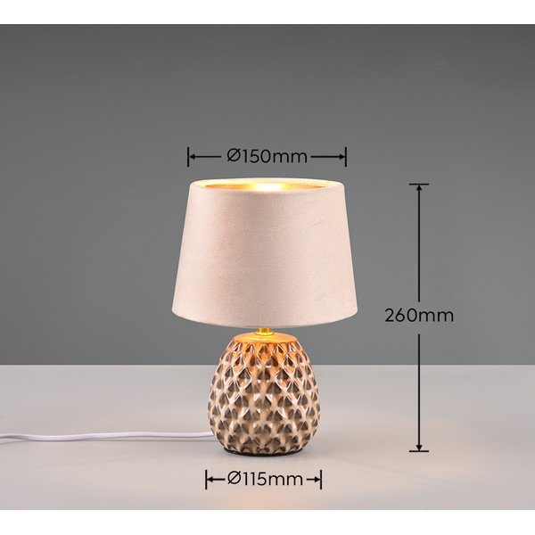 Béžová stolová lampa (výška 27 cm) Ariana - Reality-image-4