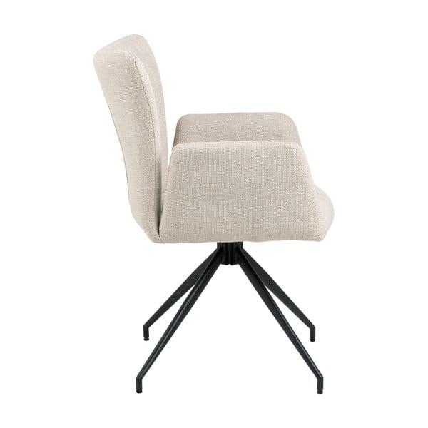 Béžové čalúnené jedálenské kreslá v súprave s podrúčkami 2 ks Laura – Actona-image-4