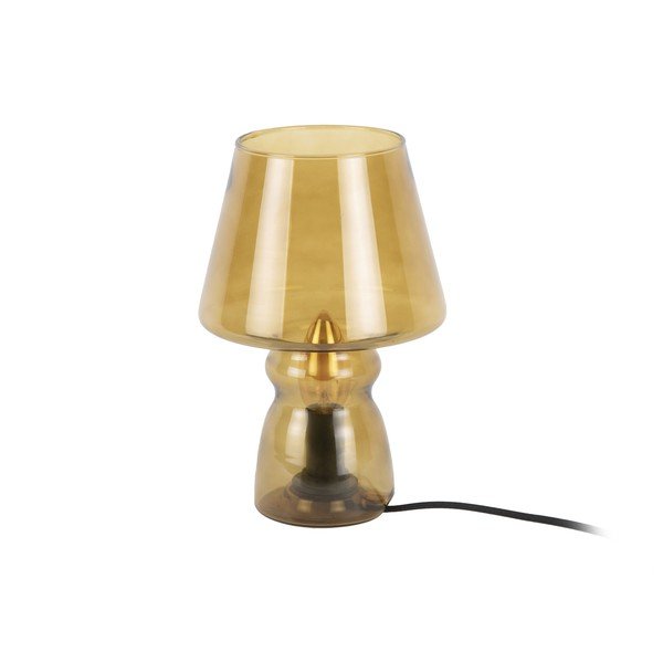 Horčicovožltá sklenená stolová lampa Leitmotiv Glass, výška 25 cm-image-2