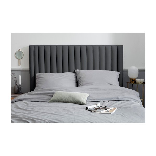 Antracitové čalúnené čelo postele 140x120 cm NJ - Cosmopolitan Design-image-3