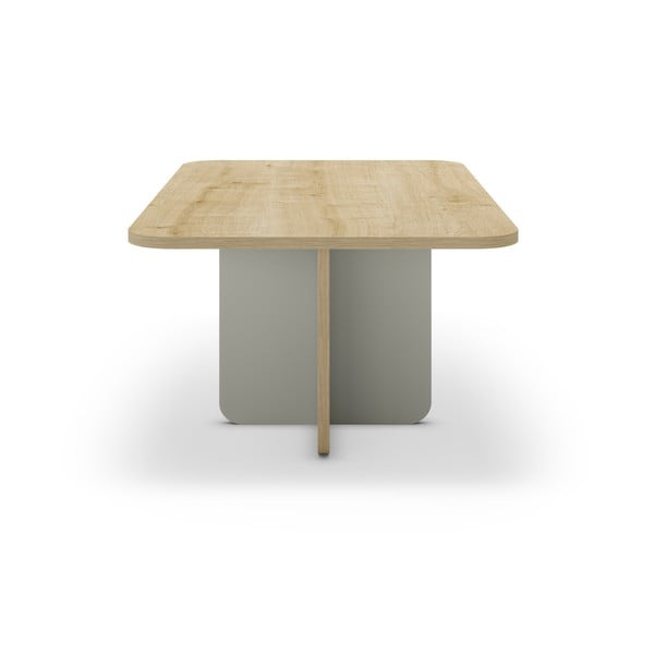 Svetlozelený/v prírodnej farbe konferenčný stolík s doskou v dubovom dekore 56x100 cm Hillary – Marckeric-image-3