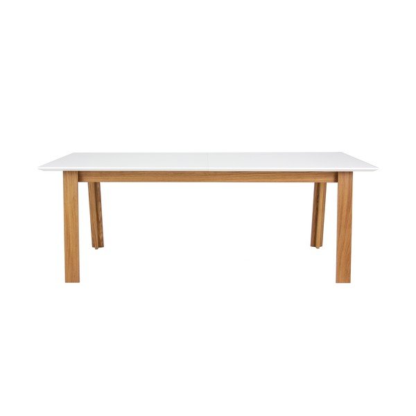 Biely rozkládací jedálenský stôl v dekore dubového dreva Tenzo Profil-image-3