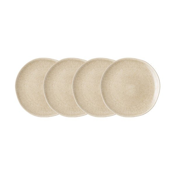 Sivobéžové kameninové taniere v súprave 4 ks ø 21 cm Viola – House Nordic