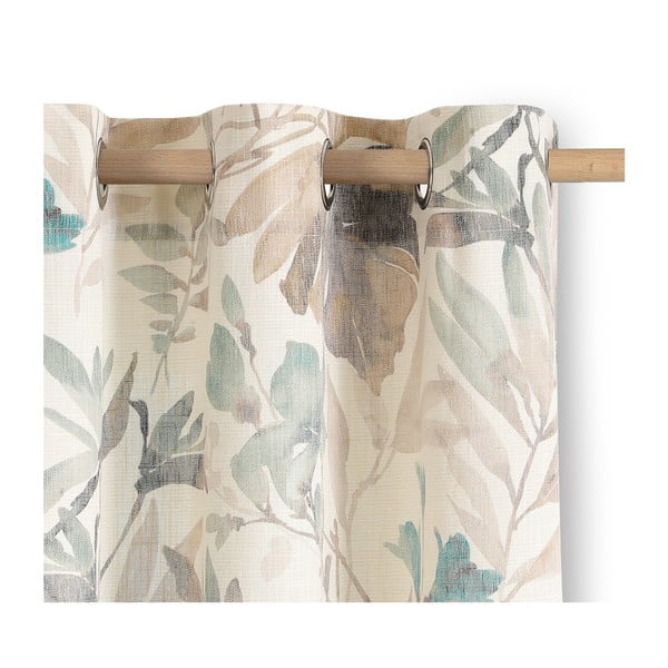 Krémovobiely/sivomodrý záves 135x250 cm Celesta – Restilo