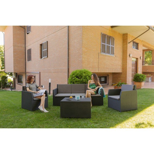 Tmavosivá plastová záhradná lounge súprava pre 5 Diana – Toomax-image-1