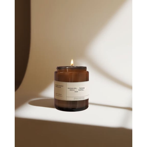 Vonná sójová sviečka doba horenia 40 h #47 Tangerine, Neroli and Saffron – Perfumed Prague