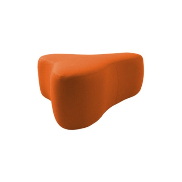 Oražový puf Softline Chat Felt Orange, dĺžka 90 cm