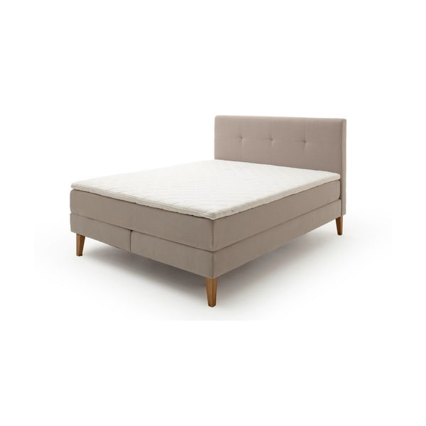 Béžová boxspring posteľ 160x200 cm Stockholm – Meise Möbel
