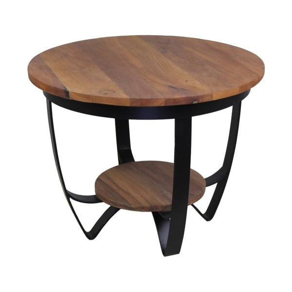 Konferenčný stolík s doskou z recyklovaného teakového dreva HSM Collection Susan, ⌀ 55 cm