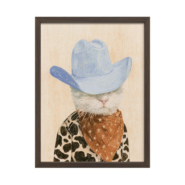 Tlačený obraz s rámom 30x40 cm Howdy Cat – Styler