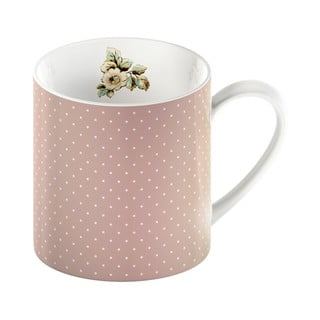 Ružový porcelánový hrnček s bodkami Creative Tops Cottage Flower, 330 ml