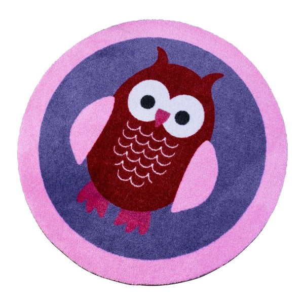 Detský fialový koberec Zala Living Owl, ⌀ 100 cm