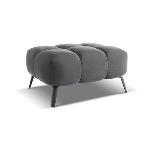 Sivá zamatová podnožka Nalu – Makamii-image-2