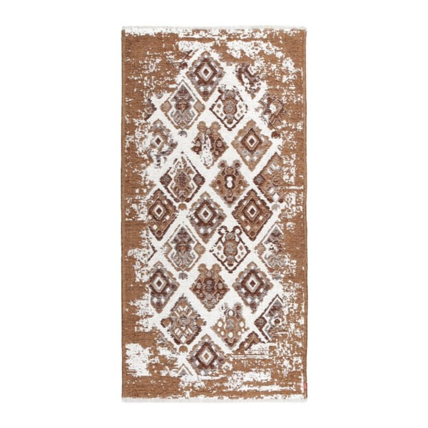 Hnedo-béžový obojstranný koberec Halimod, 77 × 150 cm