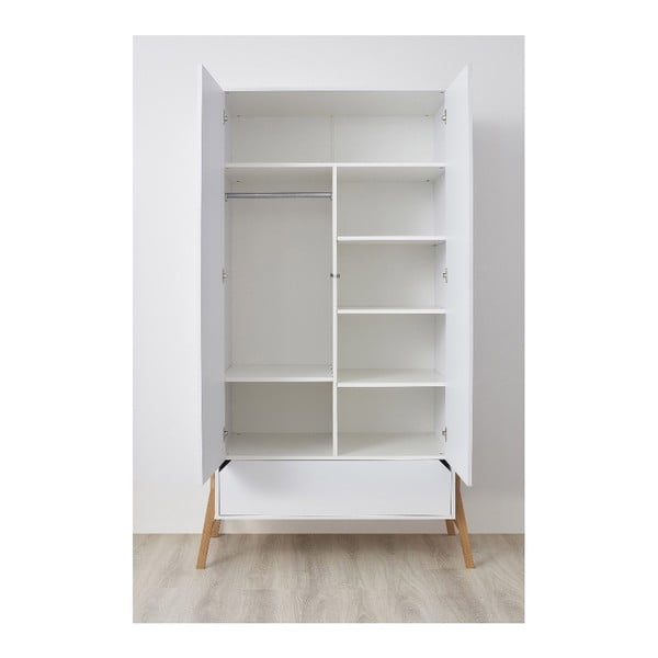 Biela dvojdverová šatníková skriňa BELLAMY Lotta-image-2