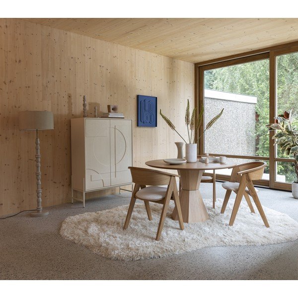 Krémová skrinka v dekore duba 100x140x45 cm Faces – Zuiver-image-1