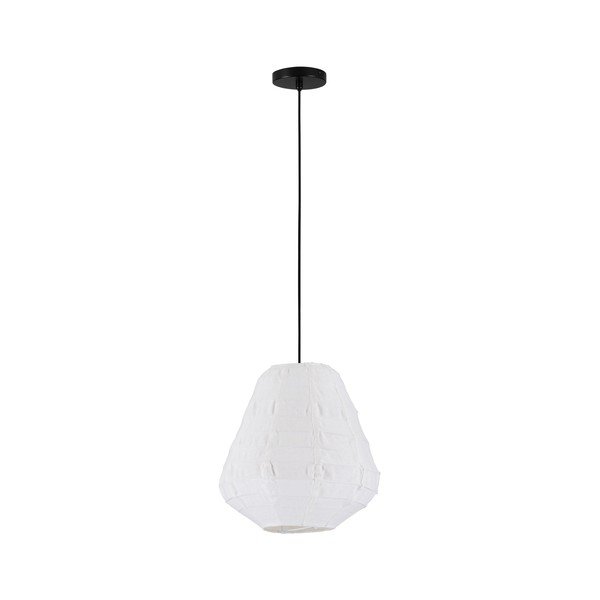 Biele ľanové závesné svietidlo ø 36 cm Linnet – Nova Luce