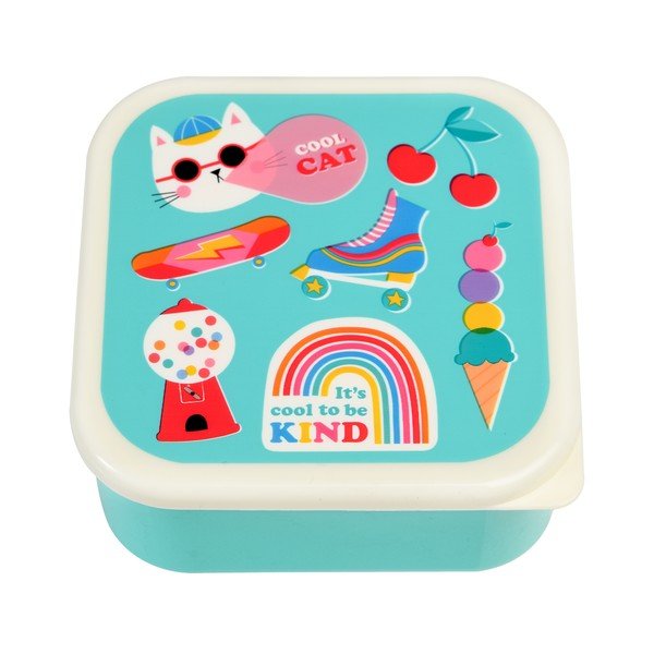 Tyrkysovomodrý detský desiatový box 3 ks Top Banana – Rex London-image-2