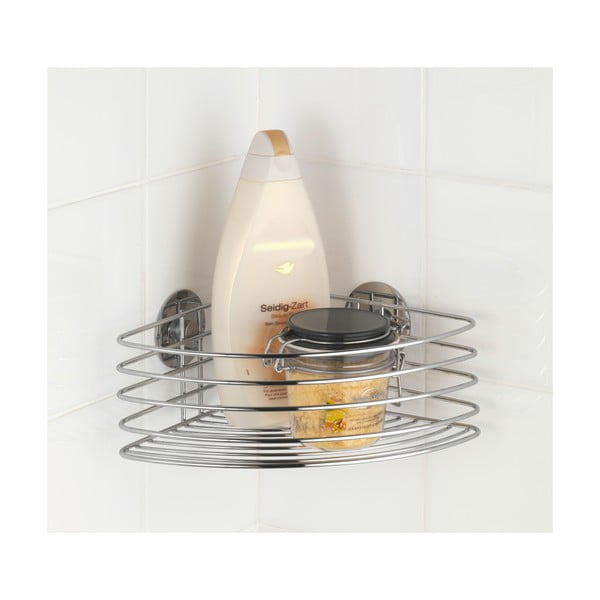 Samodržiaca rohová polička Wenko Turbo-Loc 26 cm, až 40 kg-image-2