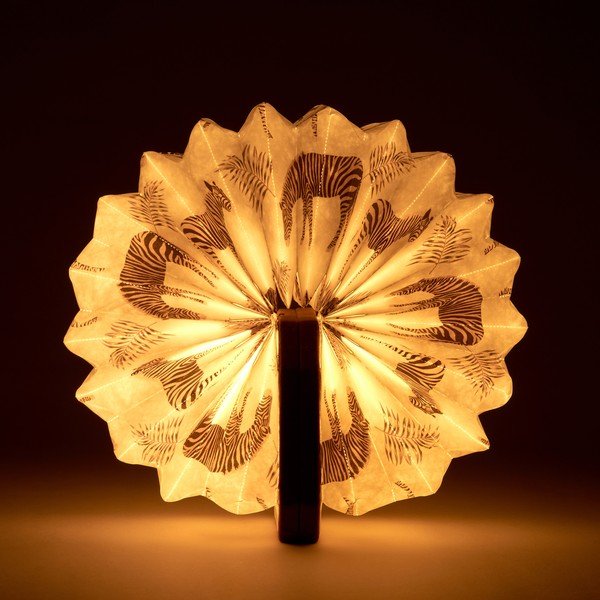 Tmavohnedá svetelná dekorácia na USB Velvet Accordion – Gingko-image-4