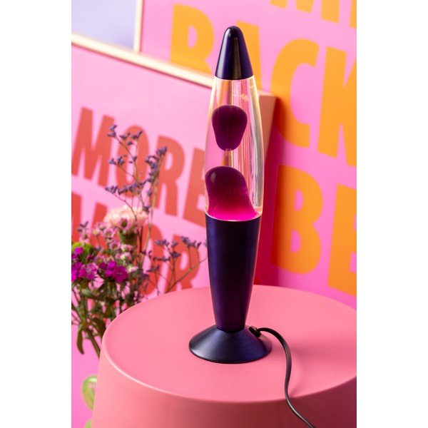 Fialová sklenená lávová lampa (výška  35,5 cm) Funky Rocket Lava – Leitmotiv-image-1