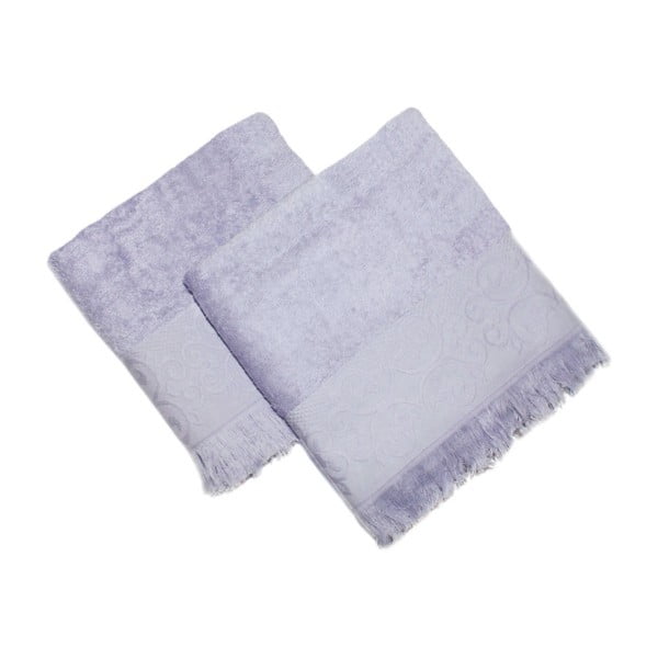 Sada 2 modrých uterákov Sehzade, 90 × 50 cm