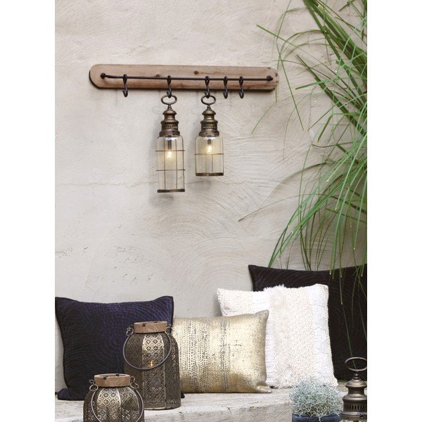 Hnedý nástenný vešiak z jedľového dreva Paarl - Light & Living-image-1