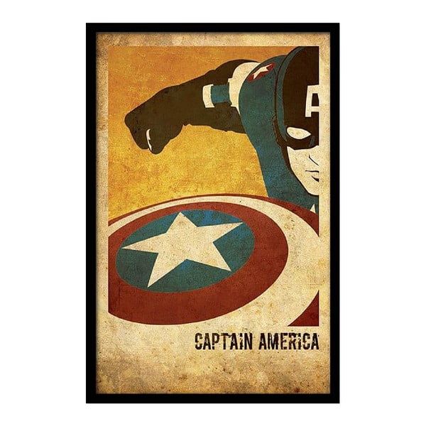 Plagát Captain America, 35x30 cm