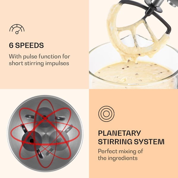 Červený kuchynský robot Klarstein Bella Robusta-image-3