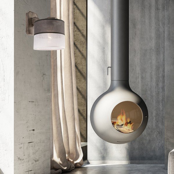 Sivé nástenné svietidlo ø 16 cm Andrea – LAMKUR-image-3