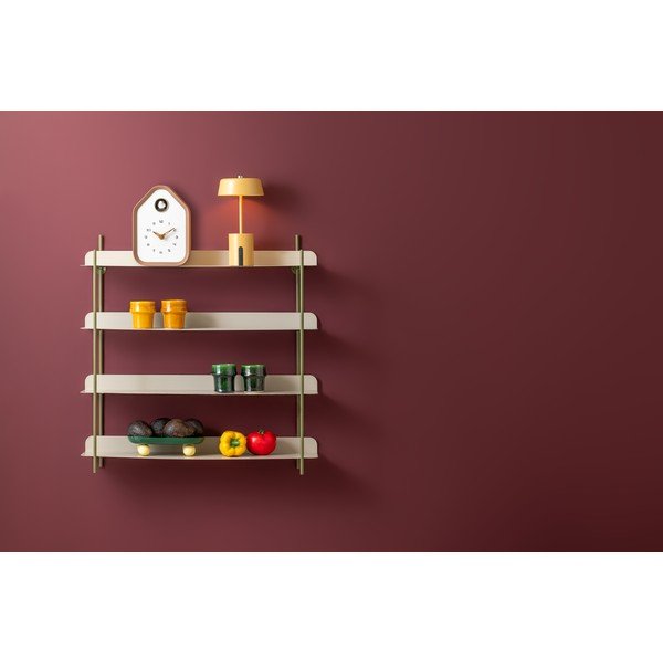 Zelená/sivá poschodová kovová polica 60 cm Reina Cuatro – PT LIVING-image-1