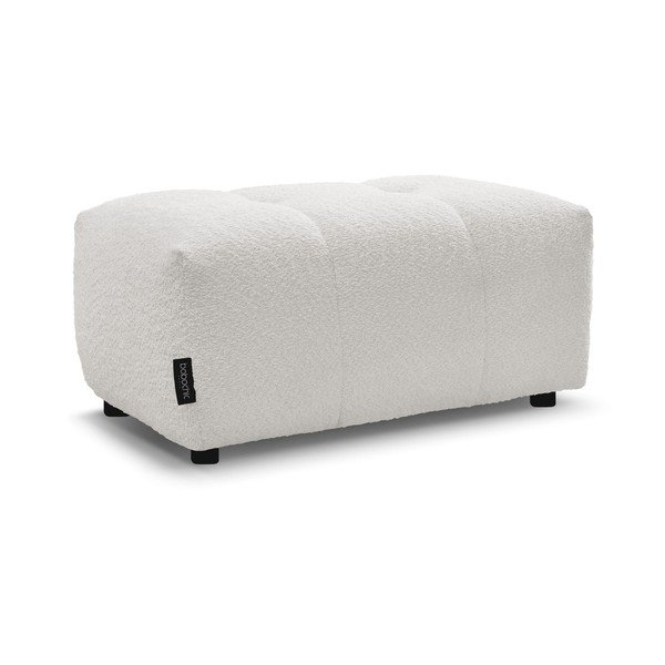 Biela podnožka z textílie buklé Roxelane – Bobochic Paris-image-3