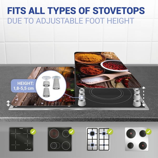 Súprava 2 sklenených krytov na sporák Wenko Spice-image-3