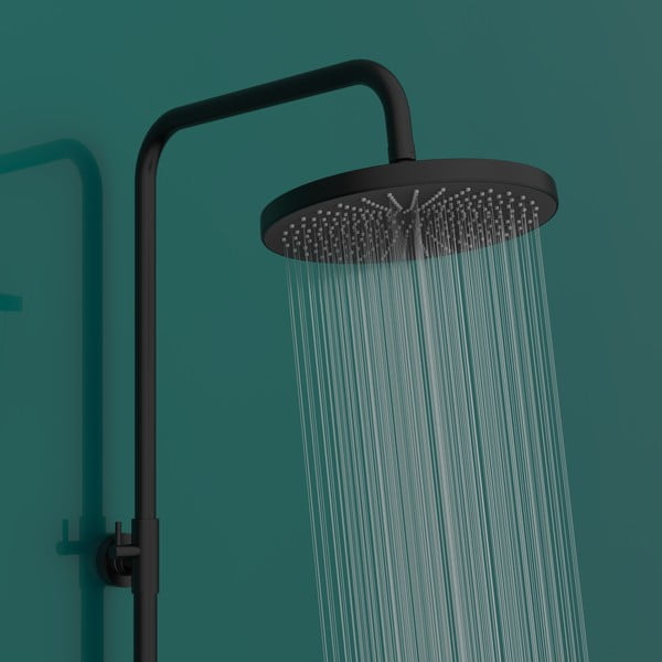 Čierny sprchový set z nerezovej ocele 120 cm Soft Water - Wenko-image-1