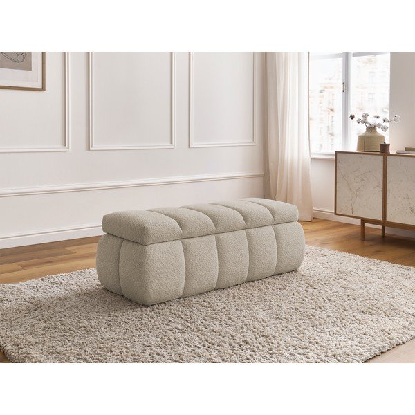 Béžová lavica z textílie buklé – Bobochic Paris-image-4