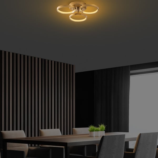 LED stropné svietidlo v zlatej farbe ø 17 cm Halka – Opviq lights-image-4