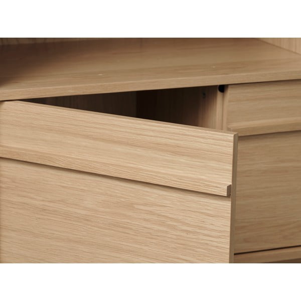 Knižnica v dekore duba v prírodnej farbe 140x90 cm Ponza – Unique Furniture-image-4