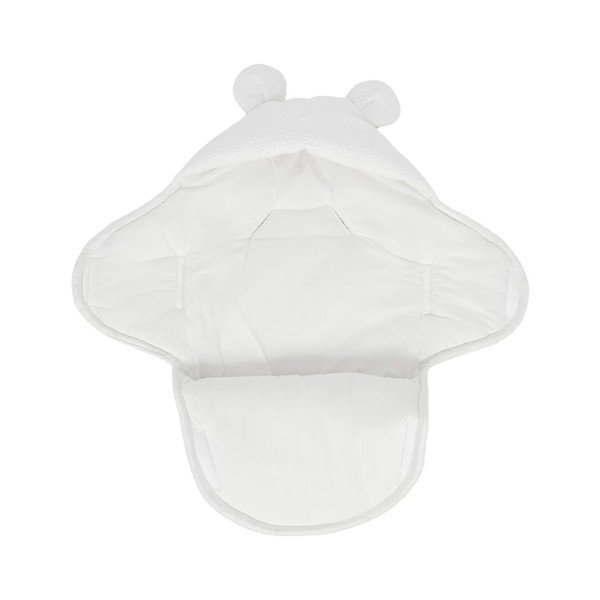 Biela detská zavinovačka z materiálu buklé 45x80 cm – Meowbaby-image-1