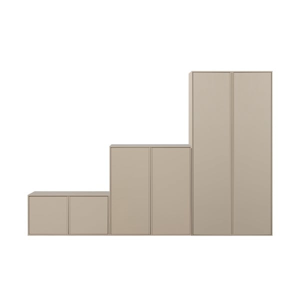 Krémová modulárna skriňa z borovicového dreva 300x200 cm Daily – vtwonen