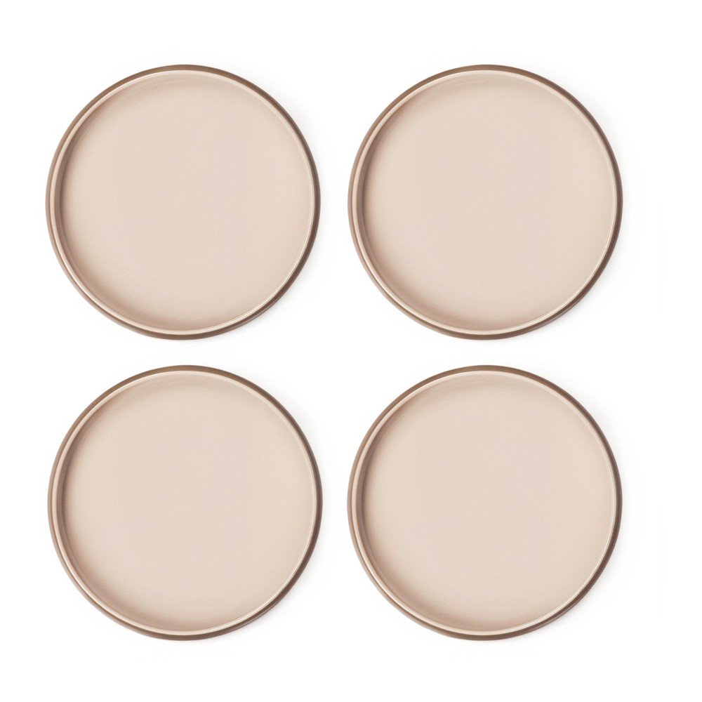 E-shop Béžové taniere v súprave 4 ks z kameniny ø 22 cm Terra Rondo – Bonami Selection