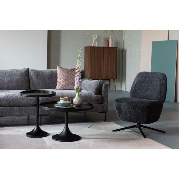 Čierny okrúhly konferenčný stolík ø 69 cm Jason – Zuiver-image-4