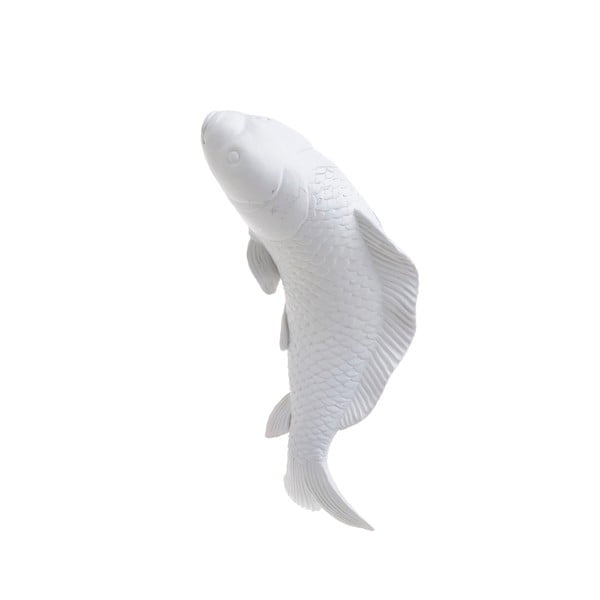 Biela dekorácia v tvare ryby InArt, 24 × 10 cm