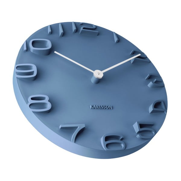 Modré hodiny Karlsson On The Edge, Ø 42 cm