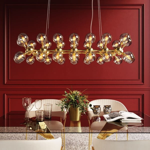 Závesné svietidlo v sivo-zlatej farbe ø 12 cm Atomic – Kare Design-image-1