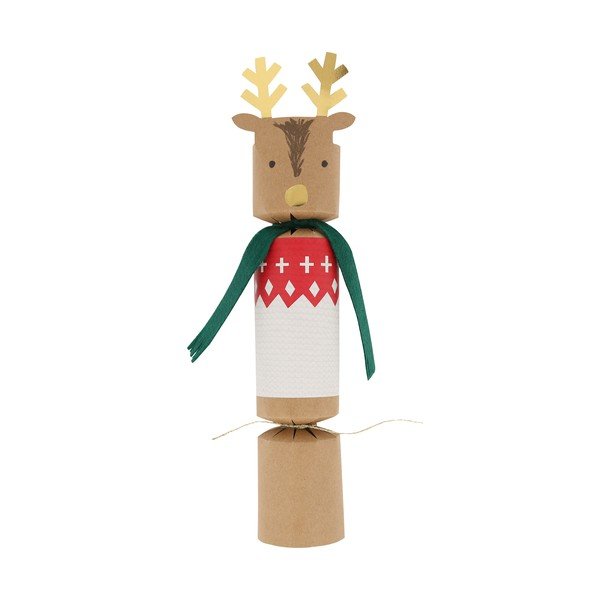 Vianočné crackery v súprave 6 ks Reindeers in Jumpers – Meri Meri-image-4