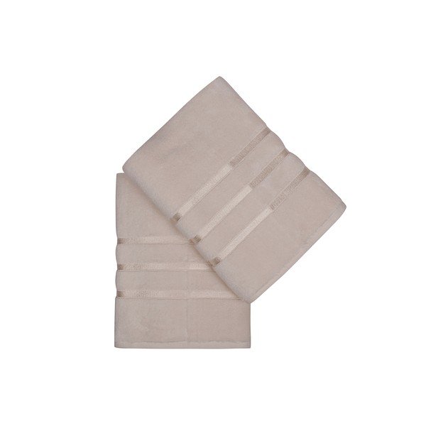 Svetložlté froté bavlnené osušky v súprave 2 ks 70x140 cm Dolce – Foutastic-image-2